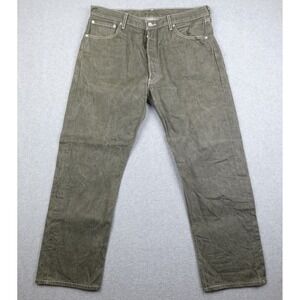 Levi's 501 XX Buttonfly Jeans Mens 38x30 Green Wash Denim Straight Fit Classic